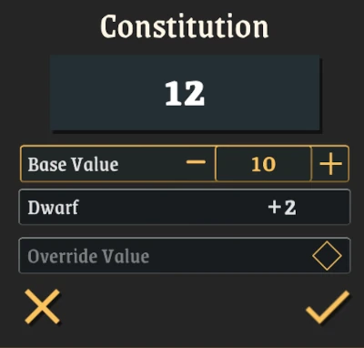 Attribute Bonus Value