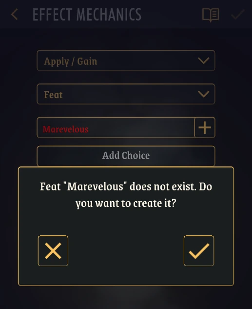 Creating content from the Effect editor