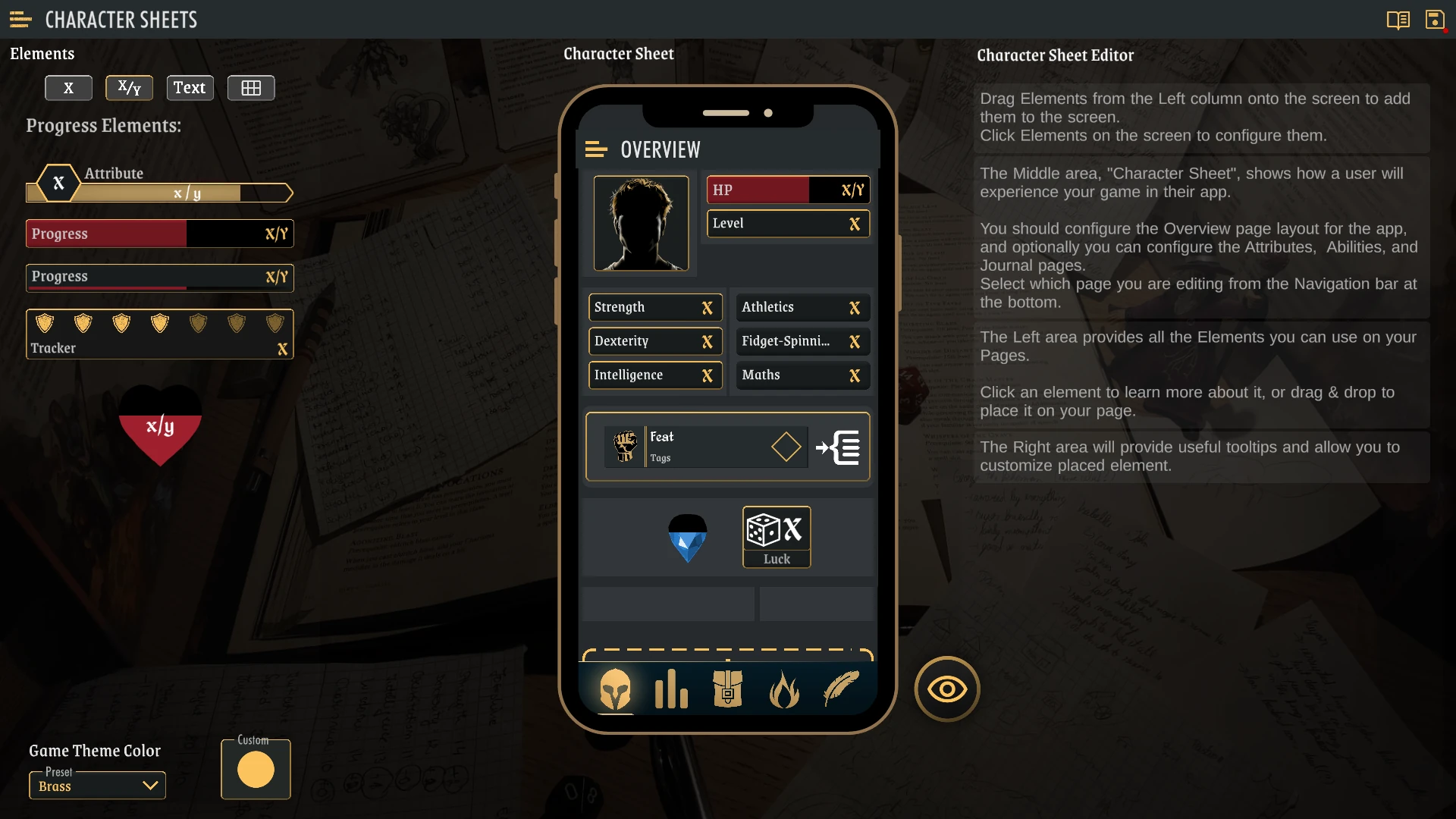 Character Sheet Editor